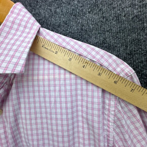 Gitman Bros Shirt Mens Large Pink Button Up Check Lightweight Thin Casual USA‎ - Picture 13 of 15